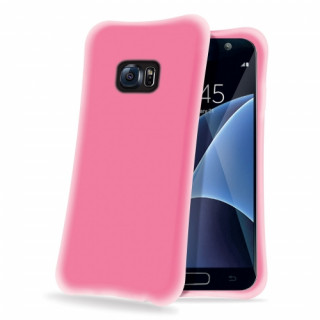 Celly Galaxy S7 ütésálló szilikon hátlap, pink 