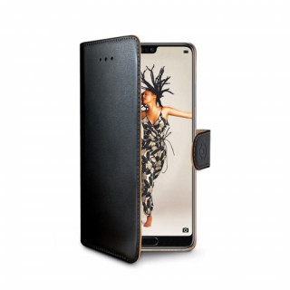 Celly Huawei P20 oldalra nyiló tok, Fekete Mobil