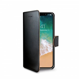 Celly iPhone X oldalra nyíló tok, Fekete Mobil