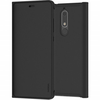 Nokia 5.1 flip cover tok, Fekete 