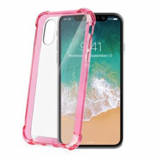 Celly iPhone X színes keretű hátlap, Pink Mobil