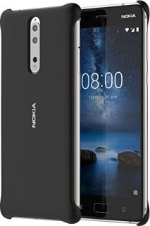 Nokia 8 soft touch műanyag hátlap, Fekete Mobil