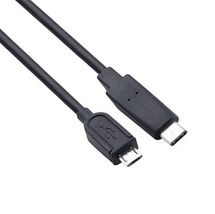 VCOM kábel USB TYPE-C 3.1 - microUSB 2.0 1m fekete (CU-407) PC