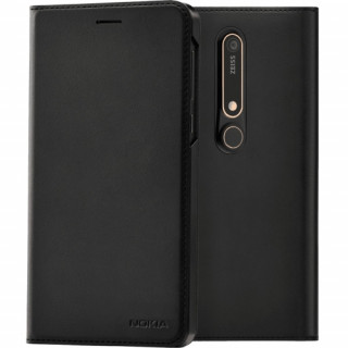 Nokia 6.1 flip cover tok, Fekete 