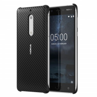 Nokia 5 műanyag hátlap, karbont mintás, Onyx Fekete Mobil