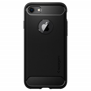 Spigen Rugged Armor hátlap, iPhone 8/7, Fekete Mobil