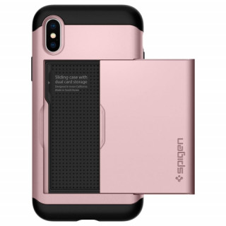 Spigen Slim Armor CS hátlap, iPhone XS, RoseGold 