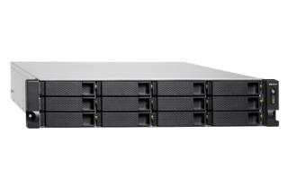 12-Bay quad-core 1.7 GHz rackmount NAS with 250W redundant PSU, 4GB DDR4 UDIMM R PC