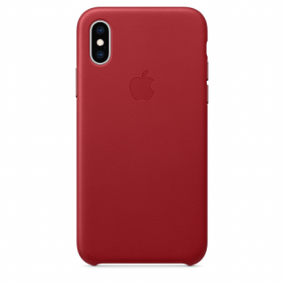 Apple iPhone XS bőr hátlap, Piros Mobil