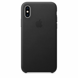 Apple iPhone XS bőr hátlap, Fekete Mobil