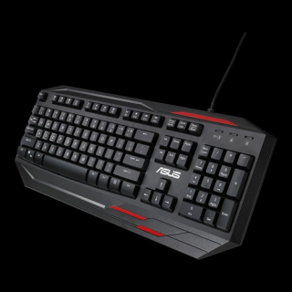 ASUS GK100 7 színben világító vezetékes gamer billentyűzet 