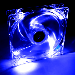 Akyga 120mm - Kék led, átlátszó PC