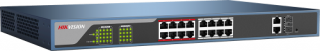 Hikvision DS-3E1318P-E 18 portos PoE switch (230 W), 16 PoE + 2 kombinált uplink PC