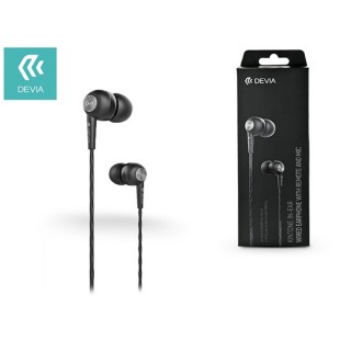 Devia ST310430 Kintone Eco fekete mikrofonos fülhallgató headset Mobil