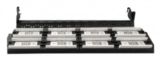 Gembird 48 portos Cat.6 2U 19" RJ45 Patch Panel PC