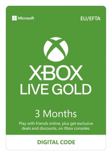 Microsoft Xbox Live Gold 3 Month Membership ESD XBOX ONE