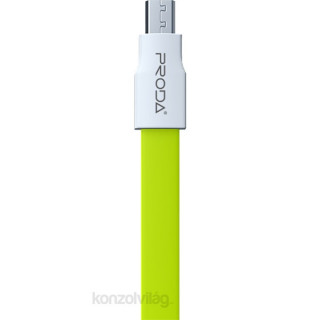 Proda 1m micro USB kábel zöld PC