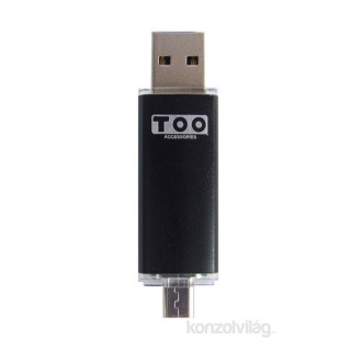 TOO 8GB Dual microUSB2.0/USB2.0 fekete Flash Drive 