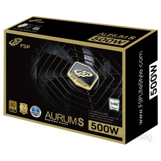 FSP Aurum S 500W fekete Gamer 80+ Gold tápegység 