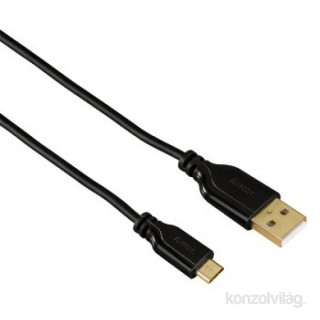 Hama micro USB - USB A 0,6m fekete adatkábel PC