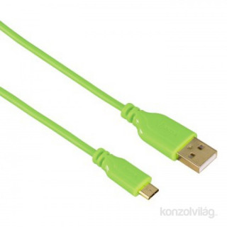Hama micro USB - USB A 0,75m zöld adatkábel PC