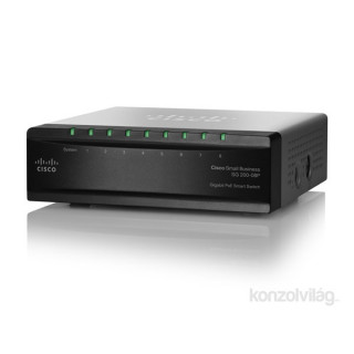 Cisco SG200-08P 8 LAN 10/100/1000Mbps Smart menedzselhető PoE switch PC
