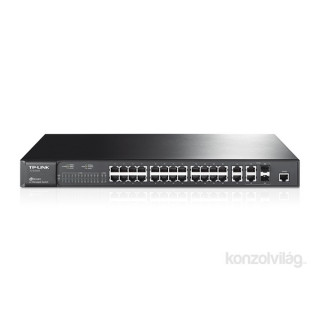 TP-Link TL-SL3428 24 LAN 10/100Mbps, 2 miniGBIC menedzselhető rack switch 