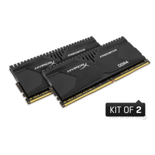 Kingston 32GB/3000MHz DDR-4 (Kit 2db 16GB) HyperX Predator Fekete XMP (HX430C16PBK2/32) memória PC