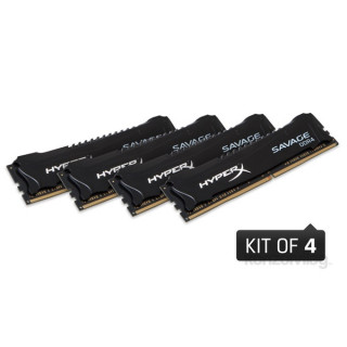 Kingston 16GB/2666MHz DDR-4 (Kit 4db 4GB) HyperX Savage Fekete XMP (HX426C13SB2K4/16) memória 