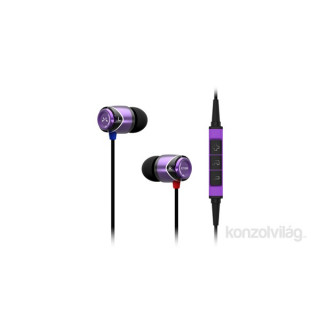 SoundMAGIC SM-E10M-04 E10M lila-fekete mikrofonos fülhallgató 
