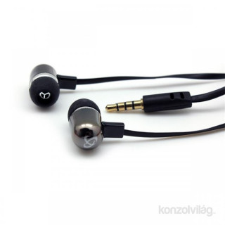 Sbox EP-044B fekete mikrofonos fém fülhallgató 