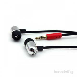 Sbox EP-044S ezüst mikrofonos fém fülhallgató 