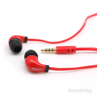 Sbox EP-038R piros mikrofonos fülhallgató 
